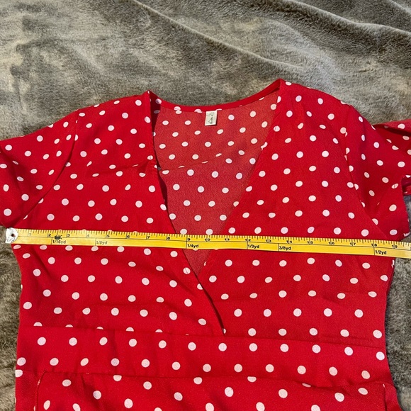Red and white polka dot dress - Picture 2 of 3
